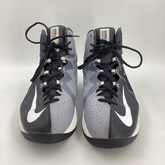 Nike Mens Sz 10.5 Max Air Step 2 Stutter Step 2 Black White Gray Basketball Shoe - Picture 2 of 15